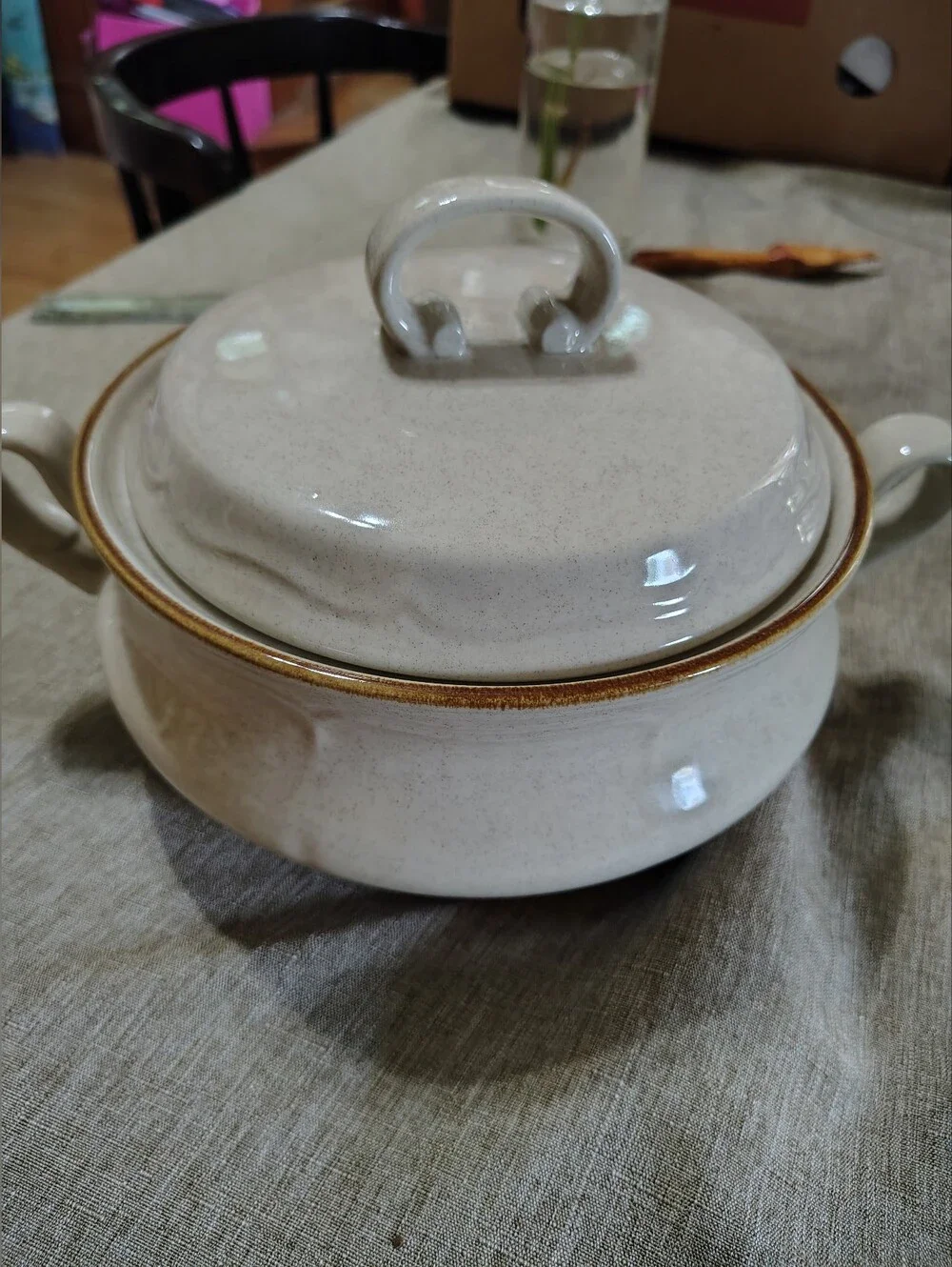 The Classics 1970s Hearthside Stoneware Covered Vegetable Crock